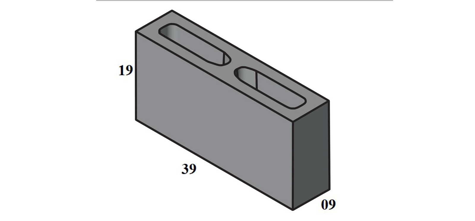 Bloco de Concreto Vedação 9x19x39